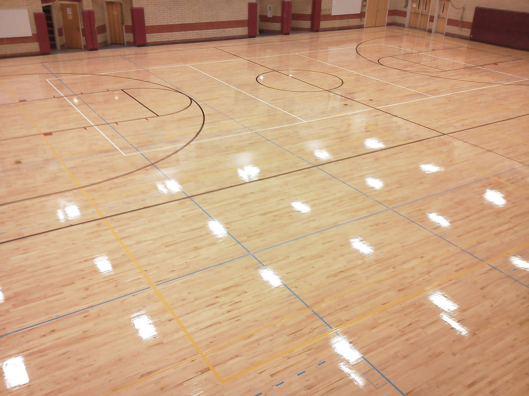 gym after sanding